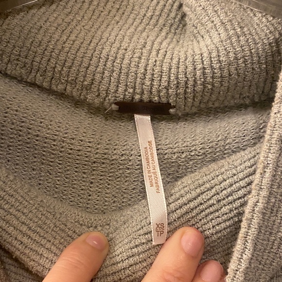 Free People Gray Cowl Neck Sweater - Picture 2 of 2